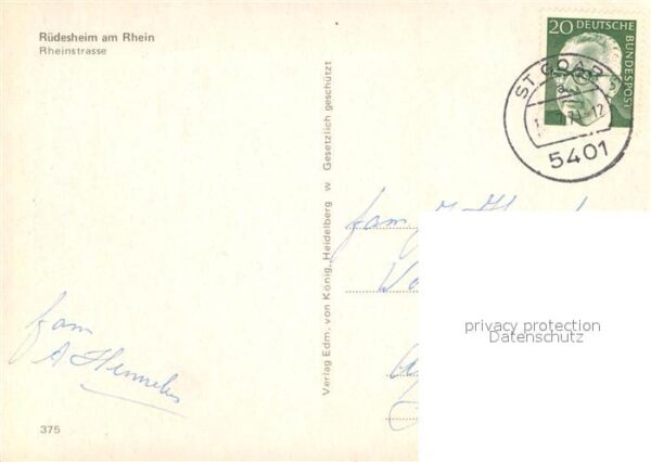 Ruedesheim Rhein Rheinstrasse Eisenbahn Dampfer Anlegest – Bild 2
