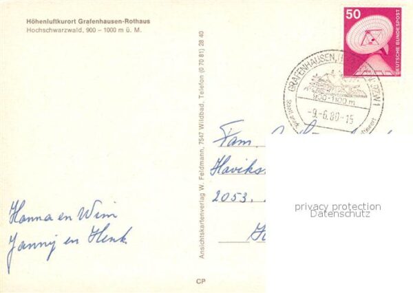 Rothaus Grafenhausen Höhenluftkurort im Schwarzwald Fliegera – Bild 2