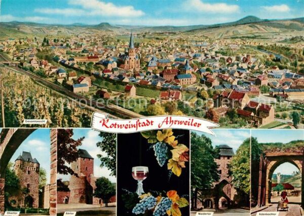 Ahrweiler Ahr Gesamtansicht Obertor Ahrtor Niedertor