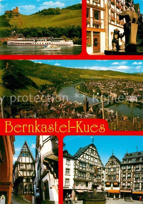 Bernkastel-Kues Ausflugsdampfer Burg Brunnen Moseltal A
