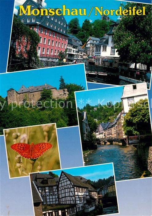 Monschau Teilansichten Rotes Haus Fachwerkhäuser