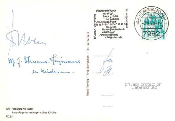 Freudenstadt Kuranlage mit evangelischer Kirche – Bild 2