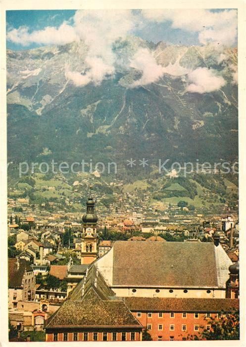Innsbruck Blick vom Berg Isel auf die Stadt mit N