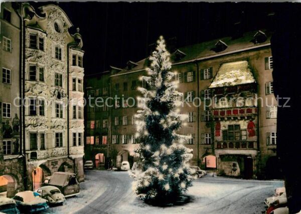 Innsbruck Helbinghaus Goldenes Dach im Winter Wei