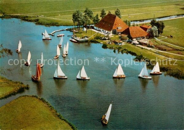 Friesland Emden Landhaus Segeln Fliegeraufnahme