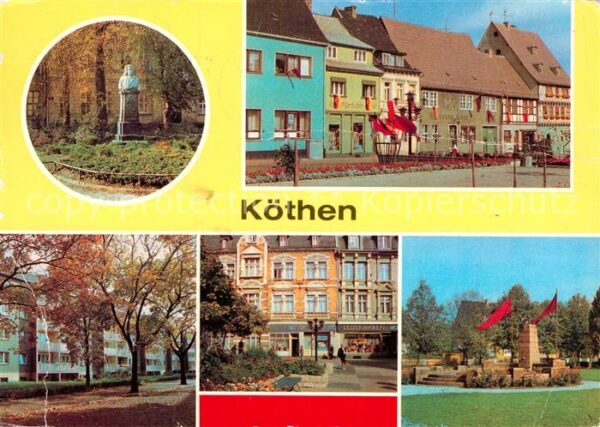 Koethen Anhalt Denkmal Holzmarkt Bernhard Kellermann S