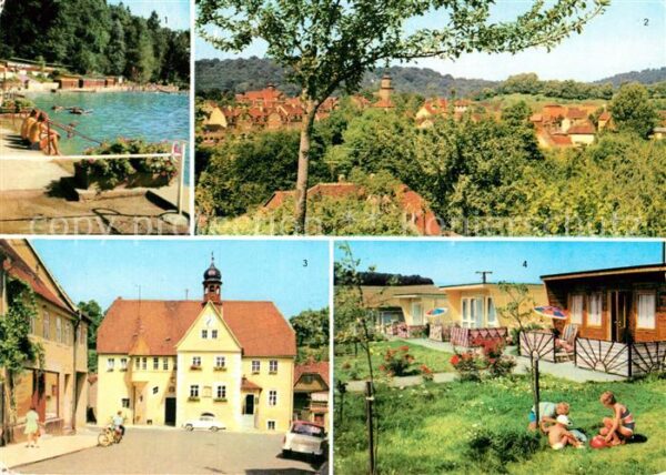 Rastenberg Schwimmbad Übersicht Rathaus Bungalow S