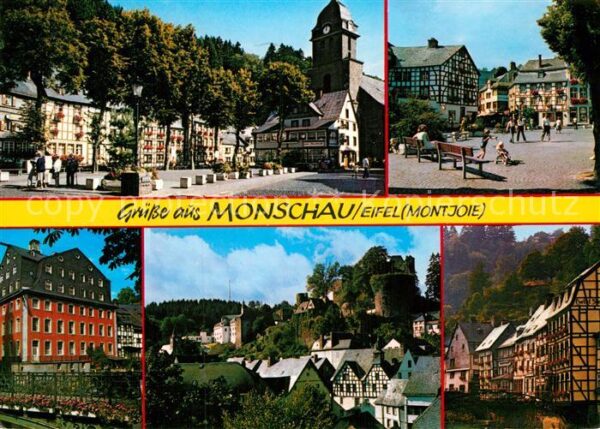 Monschau Altstadt Platz Fachwerkhäuser Rotes Hau