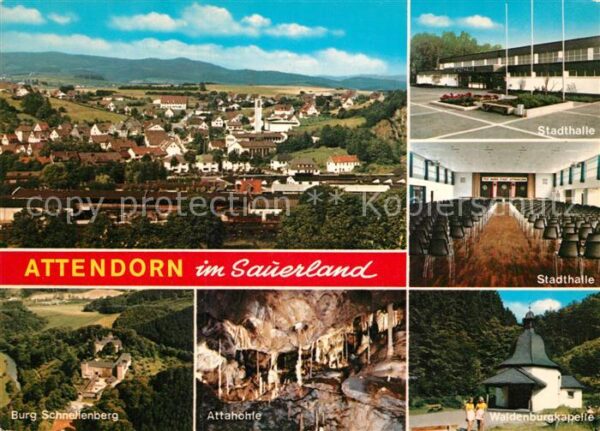 Attendorn Stadtpanorama Stadthalle Waldenburgkape