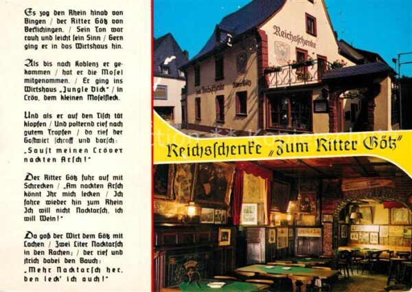 Kroev Mosel Reichsschenke Zum Ritter Götz Gedicht G