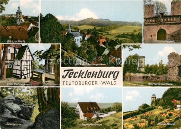 Tecklenburg Blick von der Burgmauer Kirche Ziehbrun
