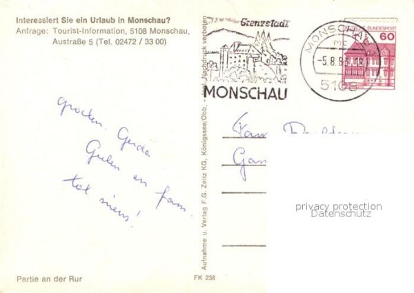 Monschau Partie an der Rur Brücke zum Hotel Ster – Bild 2