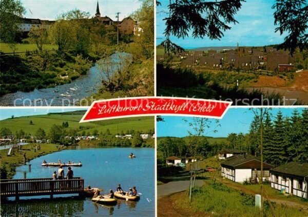 Stadtkyll Teilansichten Partie am Bach Badesee Fe