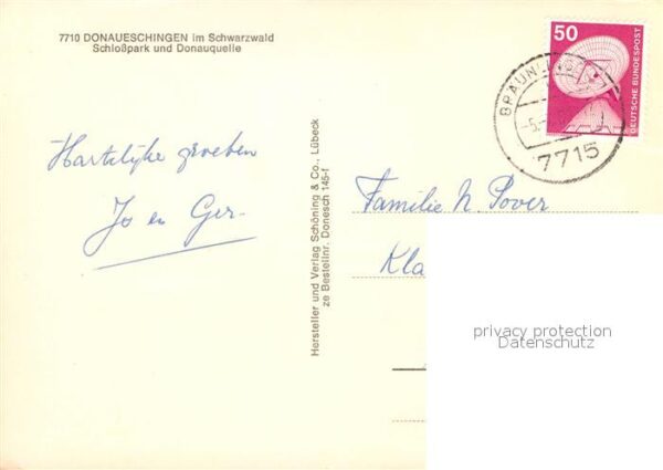 Donaueschingen Schlosspark Donauquelle Fontäne – Bild 2