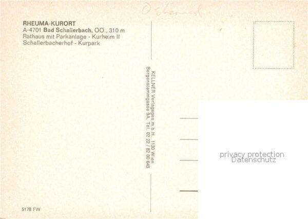Bad Schallerbach Rheuma Kurort Rathaus Parkanlage Kurhei – Bild 2