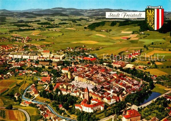 Freistadt Muehlviertel Mittelalterliche Stadt Fliegeraufnahme