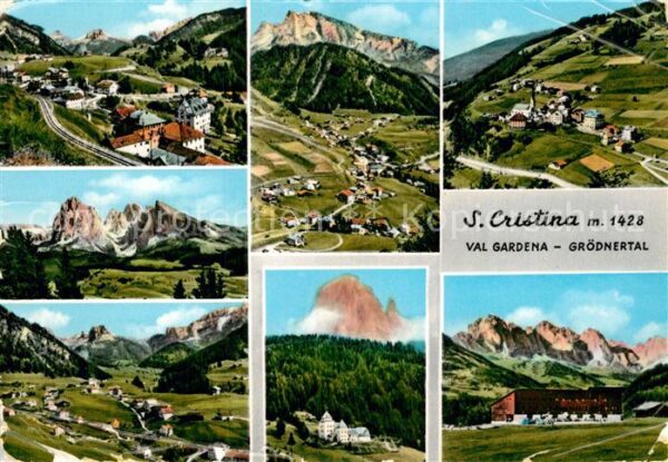Santa Cristina Valgardena Panorama Grödnertal Alpen