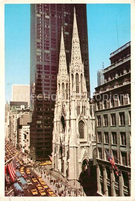 New York City Fifth Avenue St Patricks Cathedral Skys