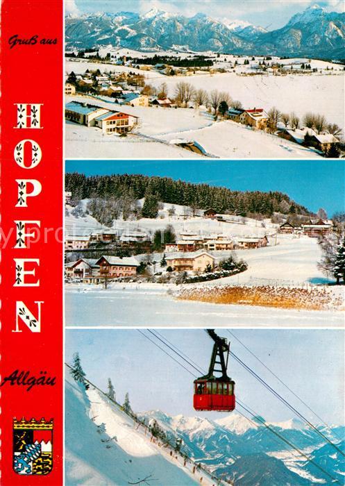 Hopfen See Winterpanorama Allgäuer Alpen Bergbahn
