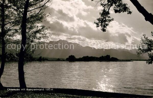 Chiemsee Uferpartie am Chiemsee mit Kampenwand C