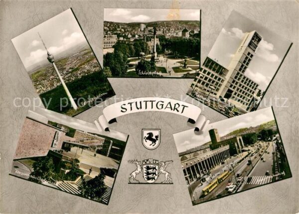 Stuttgart Fernsehturm Schlossplatz Rathaus Bahnho