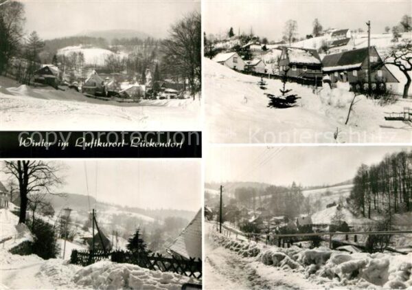 Lueckendorf Winterpanorama Zittauer Gebirge