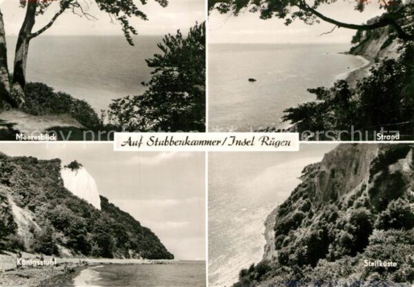 Stubbenkammer Ruegen Meeresblick Strand Steilküste Königsstu