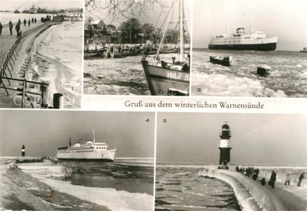 Warnemuende Ostseebad Mole Alter Strom Hafen Fährschiff Leuch