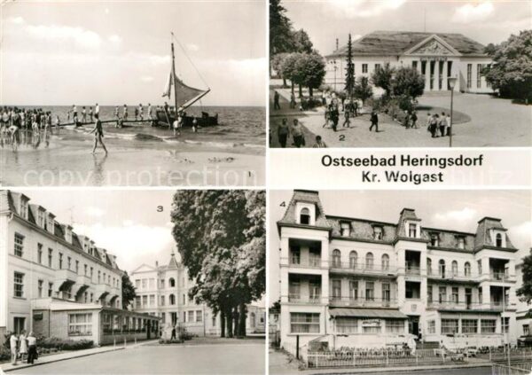 Heringsdorf Ostseebad Usedom Strand Kulturhaus Markt FDGB Erholungsh