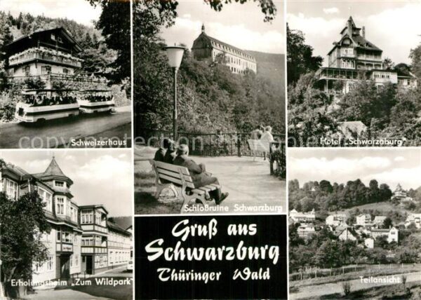 Schwarzburg Thueringer Wald Schweizerhaus Erholungsheim Schlossruin