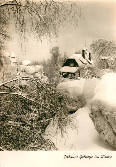 Oybin Töpferbaude Zittauer Gebirge im Winter