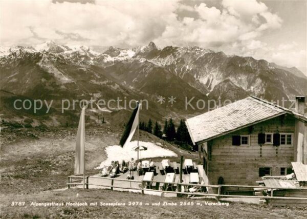 Schruns Vorarlberg Alpengasthaus Hochjoch mit Scesaplana u