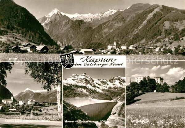 Kaprun Gesamtansicht mit Alpenpanorama Bergsee