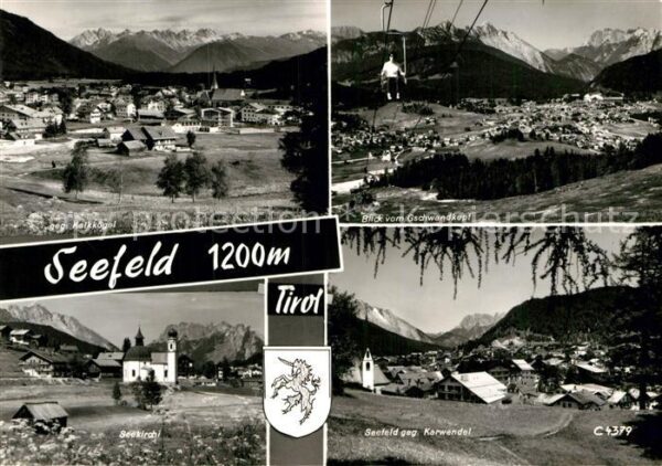 Seefeld Tirol Blick gegen Kalkkögel Karwendel Sesselb