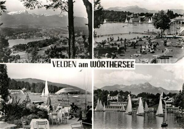 Velden Woerthersee Seeterrasse Segeln Badestrand Alpenpano