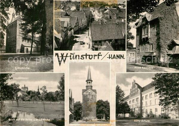 Wunstorf Kirche Hauptstrasse Schule Rathaus