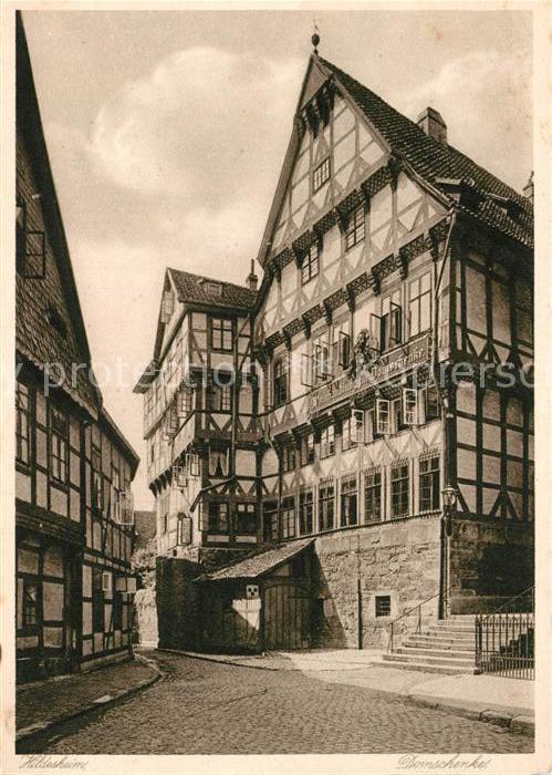 Hildesheim Domschenke Gaststätte Fachwerkhaus Kupf