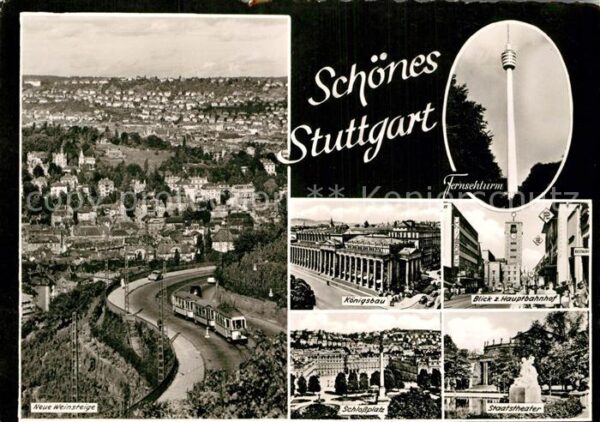 Stuttgart Panorama Neue Weinstrasse Königsbau Sch