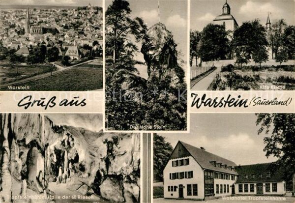 Warstein Gesamtansicht Der Hohe Stein Felsen Kir