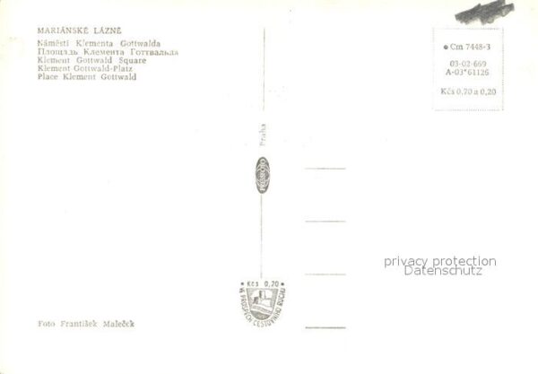 Marianske Lazne Namesti Klementa Gottwalda Klement Gott – Bild 2