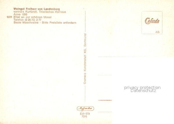 Eller Mosel Weingut Freiherr von Landenberg – Bild 2