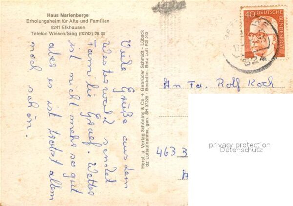 Elkhausen Sieg Erholungsheim Haus Marienberge Fliegera – Bild 2