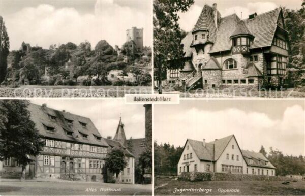 Ballenstedt Roseburg Badehaus Altes Rathaus Jugendh