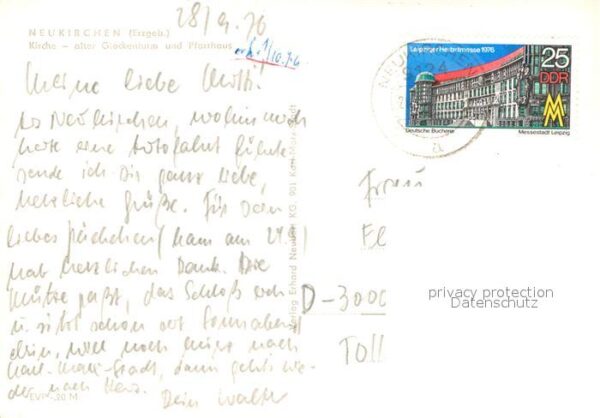 Neukirchen Erzgebirge Kirche Alter Glockenturm Pfarrhaus – Bild 2