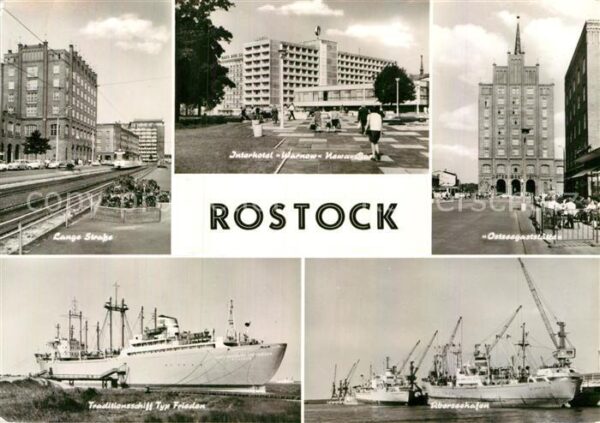 Rostock Lange Strasse Interhotel Warnow Schiff