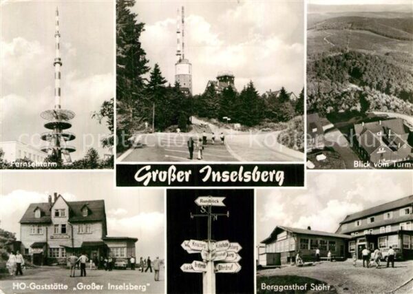 Grosser Inselsberg Fernsehturm HO-Gaststätte Berggasthof S