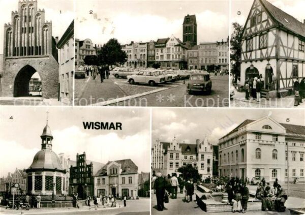 Wismar Mecklenburg Wassertor Markt Runde Grube Waserkunst