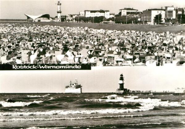 Rostock-Warnemuende Leuchtturm Gaststätte Teepott Fährschif