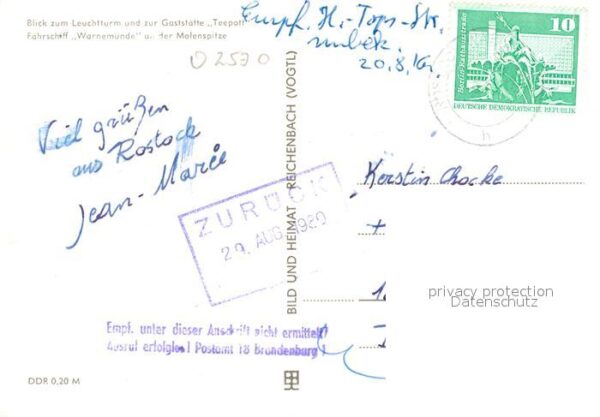Rostock-Warnemuende Leuchtturm Gaststätte Teepott Fährschif – Bild 2