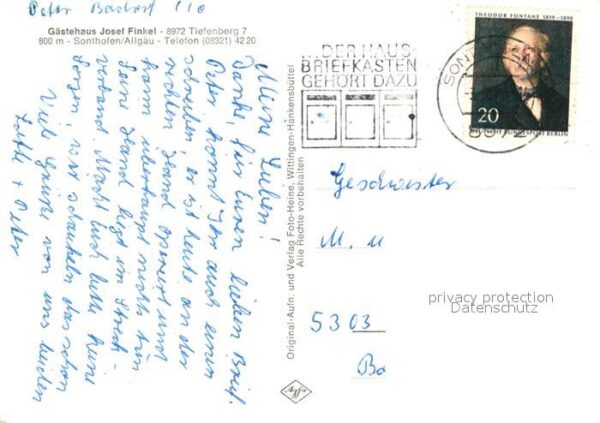 Sonthofen Oberallgaeu Gästehaus Josef Finkel – Bild 2